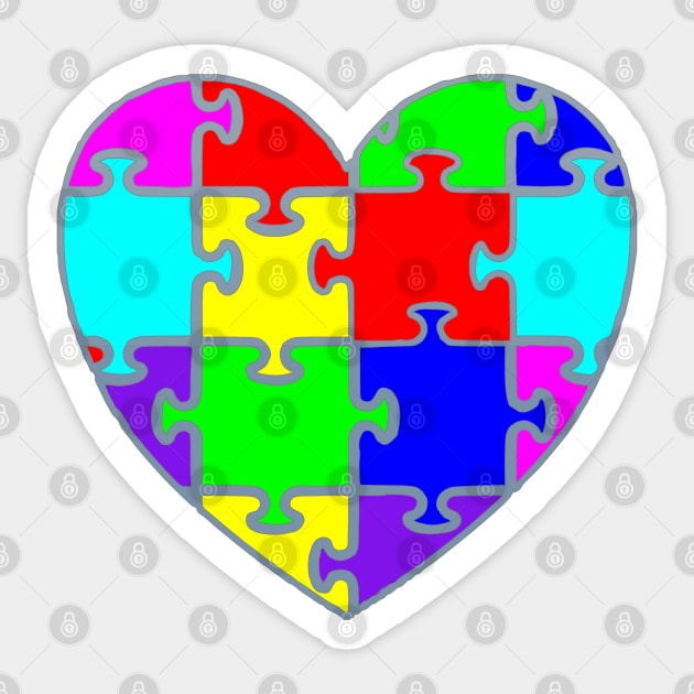 Puzzle Heart Sticker by Nuletto